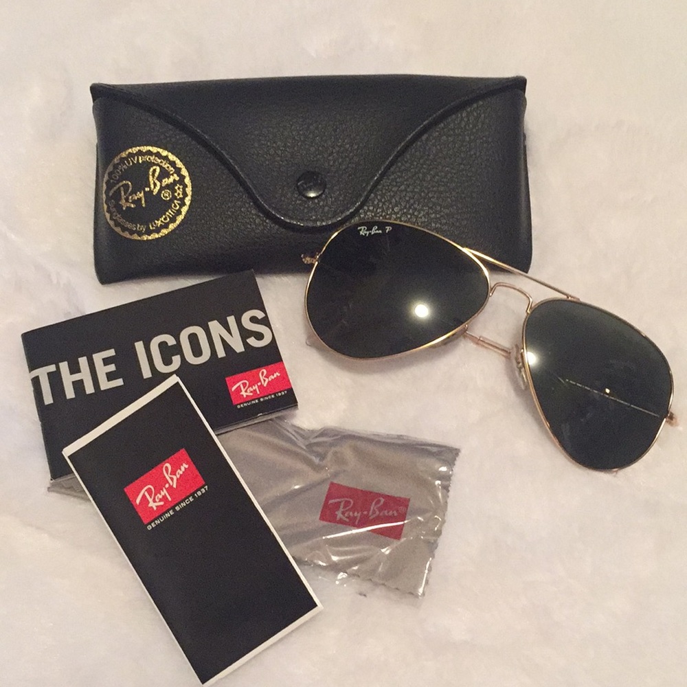 NEW Ray Ban Aviators Lg rb3025 Polarized G-13